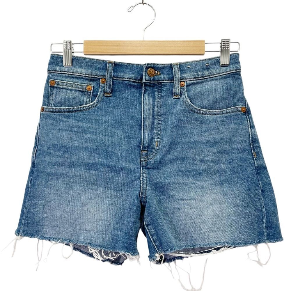 Madewell High-Rise Denim Shorts in Lavista Wash Size 26 Medium Wash Jean Short - Picture 4 of 12